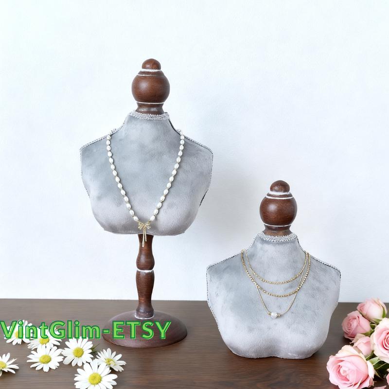 Baroque Bust Mannequin: Necklace, Earring & Ring Organizer