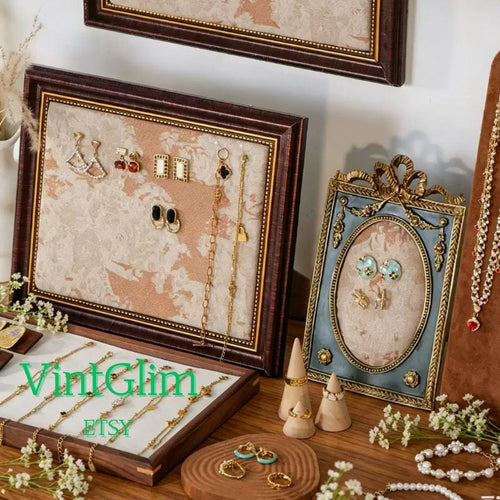 Antique-Style Jewelry Organizer Frame for Earrings & Necklaces, Jewelry Holder