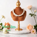 Vintage Orange Velvet Necklace Bust Display, Retail Jewelry Organizer,Pinboard