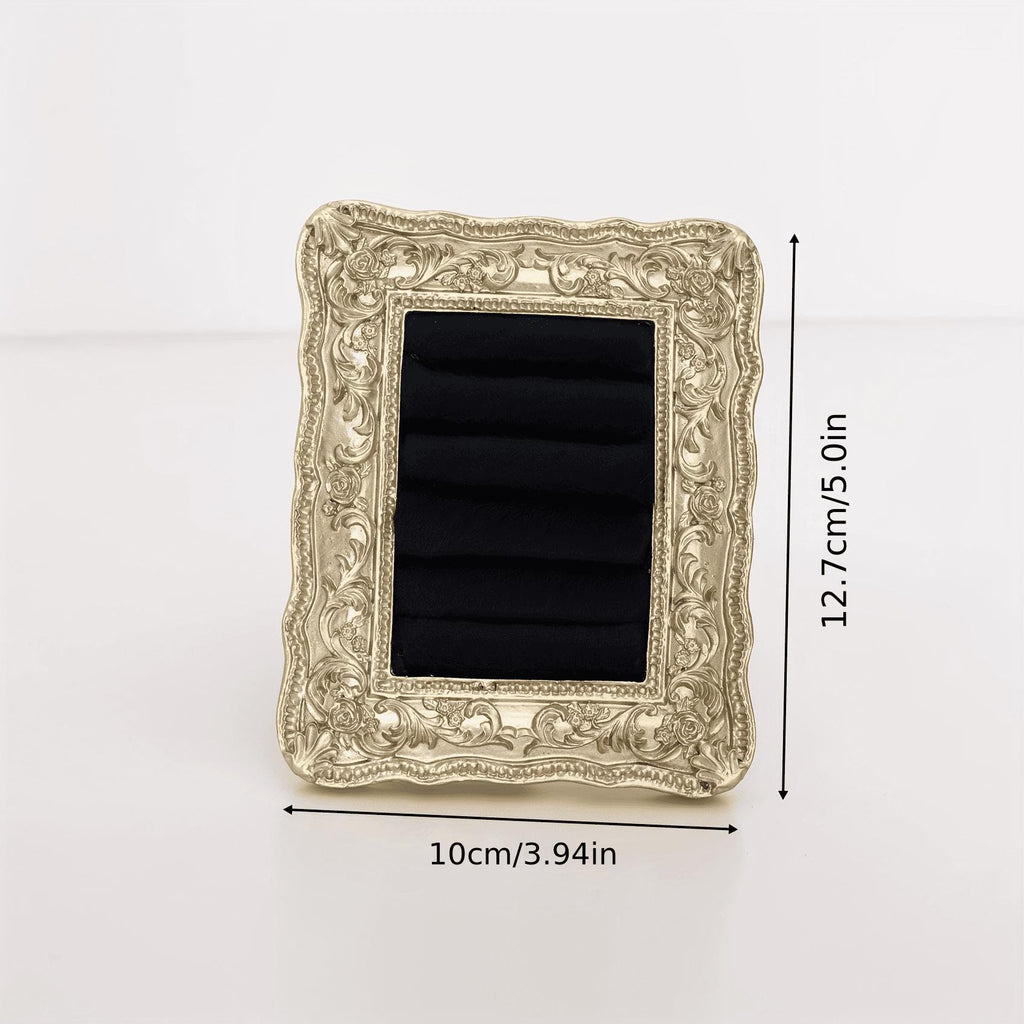 Baroque Velvet Jewelry Organizer: Ring & Earring Holder, Luxury Home Decor, Vanity Wedding