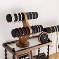 Ebony Velvet Jewelry Display: Vintage Baroque Necklace, Ring & Earring Holder