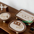 Walnut Wood Jewelry Display Tray:  Necklace/Earring/Ring Holder, Luxury Home Decor Gift Mom