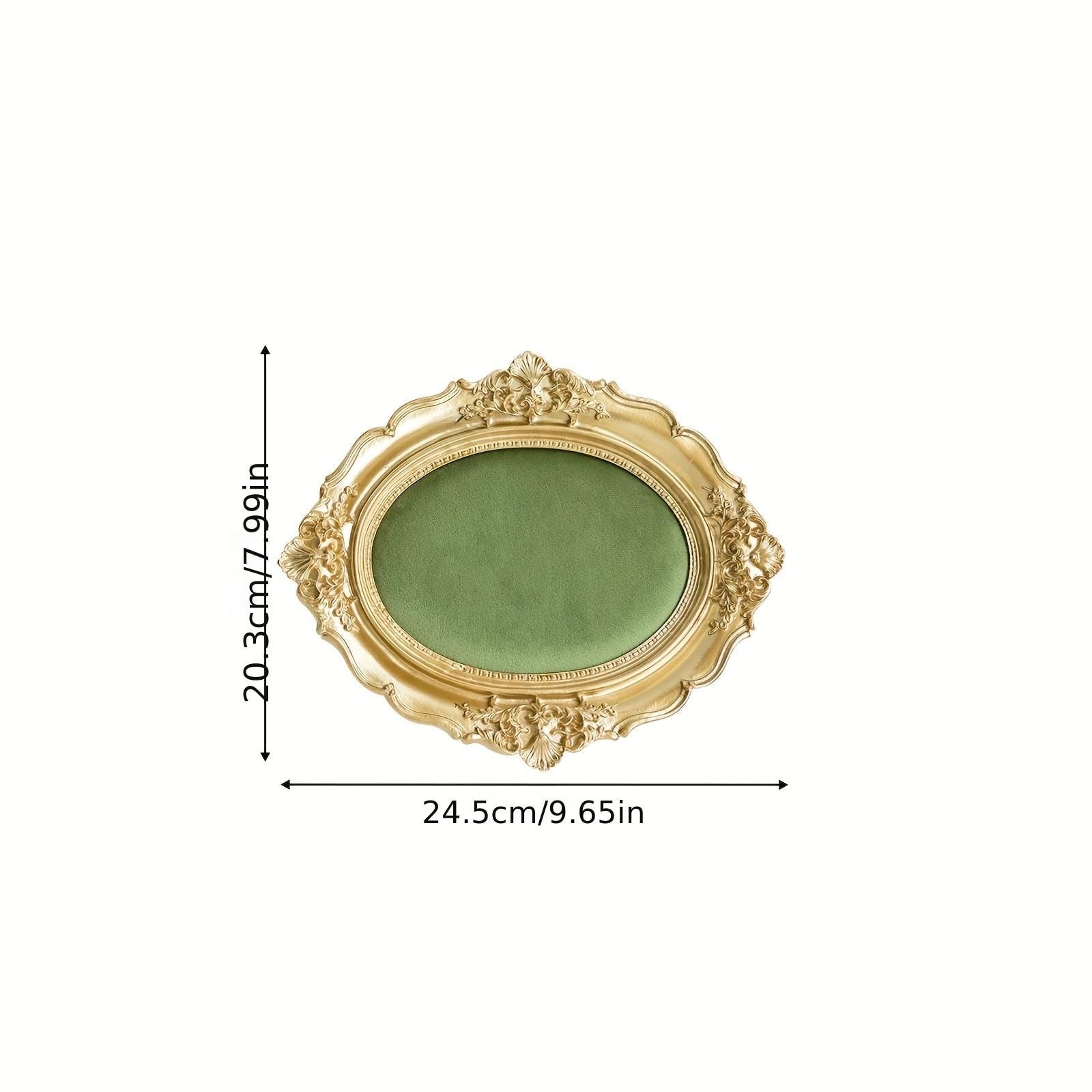 Baroque Green Velvet Jewelry Display Necklace/Earring/Bracelet Holder, Gold T-Bar Organizer,Home Decor